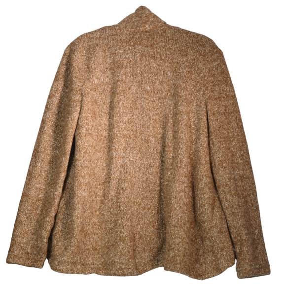 NEW Miss Me Cardigan Sweater Womens Small Marled Brown Lined Open Wool Blend - Picture 7 of 8